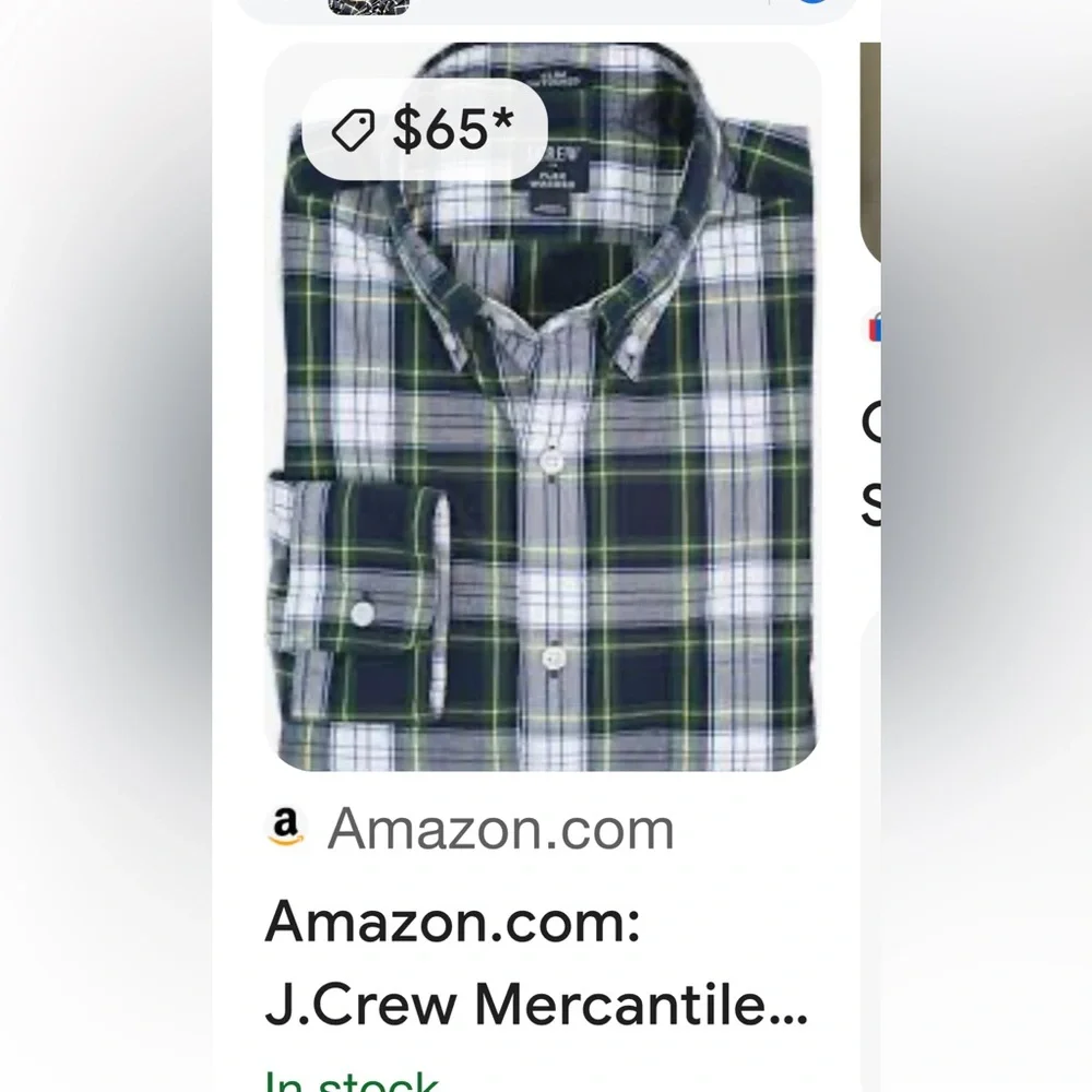 J. Crew Black Checkered Men's Shirt. XL